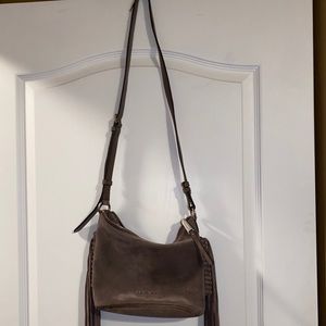 Michael Kors Gray Suede Crossbody Purse
